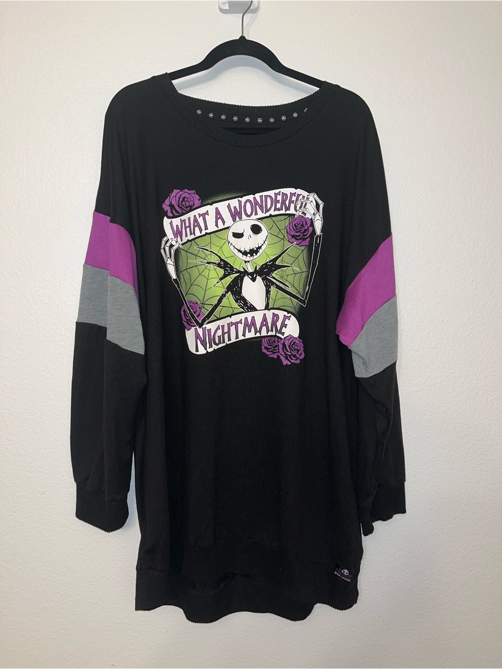 Disney Nightmare Before Christmas Jack Skellington Tunic Sweater 2X